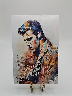 4x6 Elvis Presley Playing Guitar Art Print‎ King of Rock